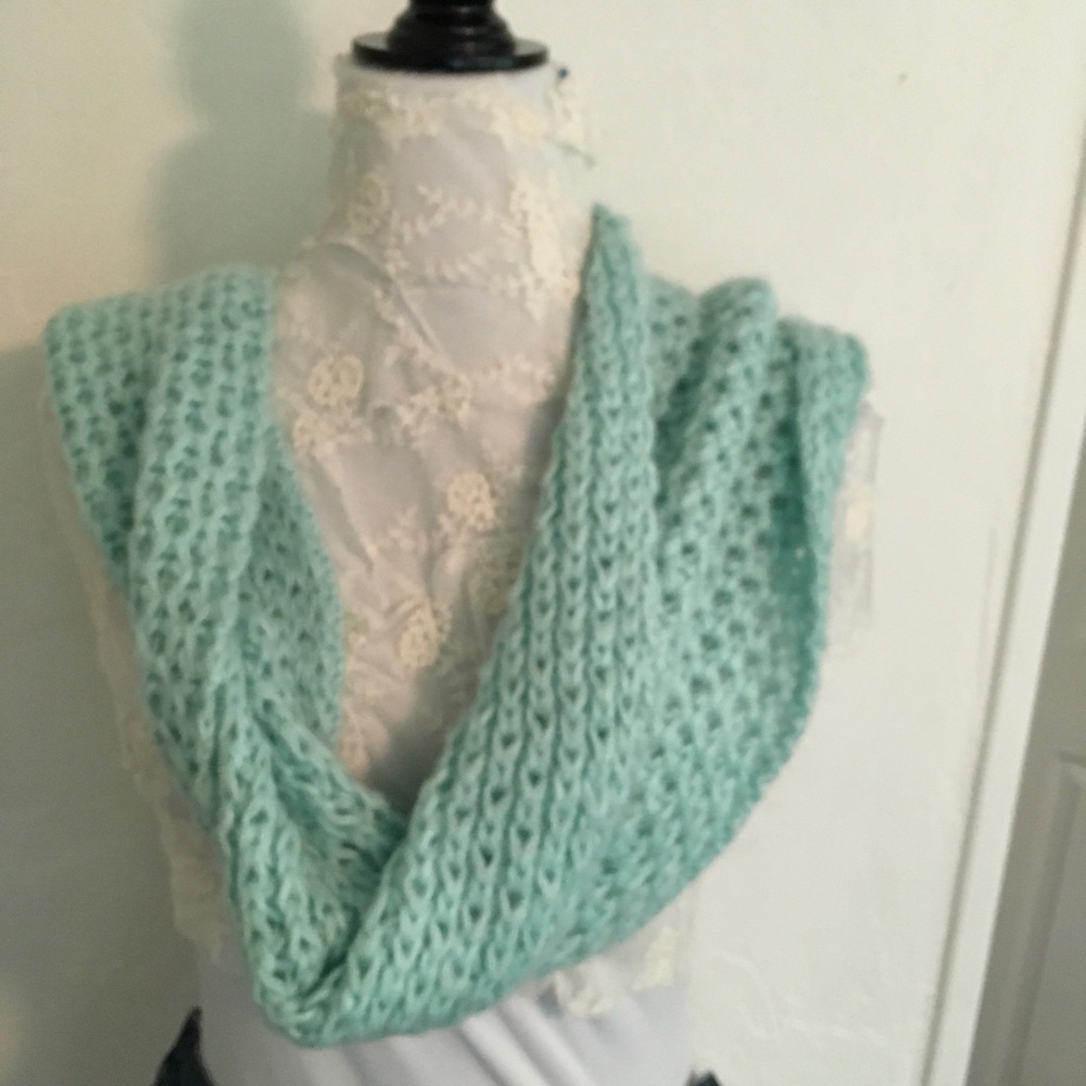 Aqua Knit Infinity Scarf